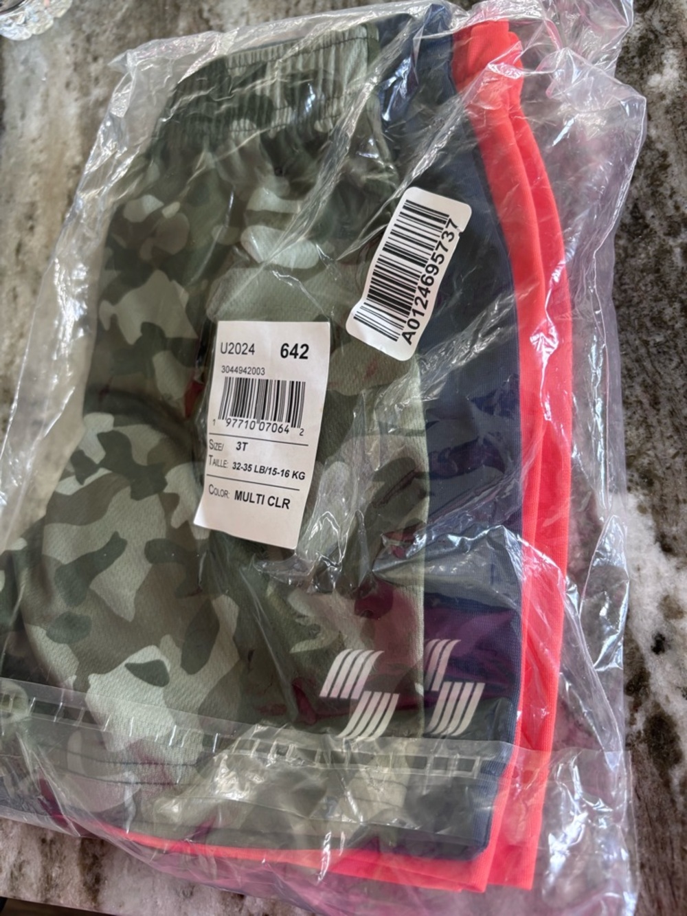 The Children's Place Camo & Neon Trim Shorts - Green and Pink